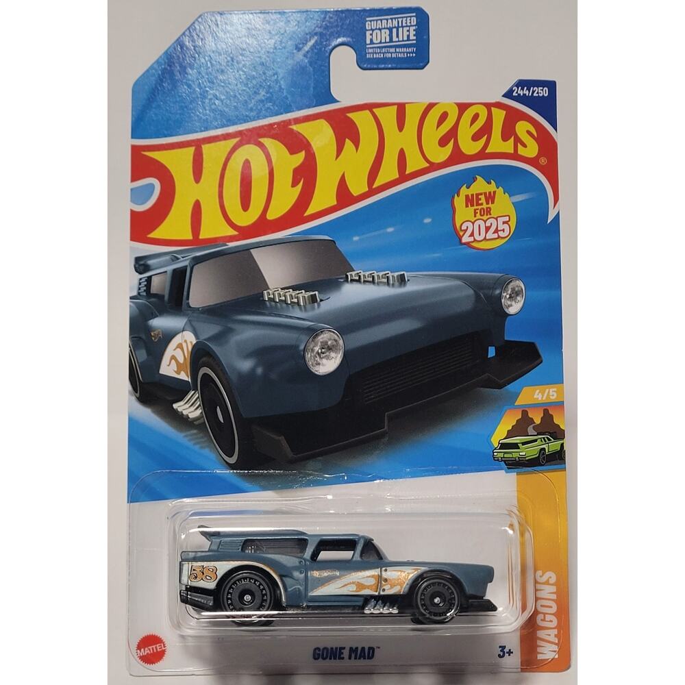 Hot Wheels 2025 Gone Mad Blue 244/250 Wagons Series 4/5